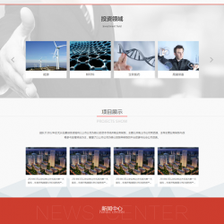 自适应红色中国红大气金融理财类网站HTML5模板